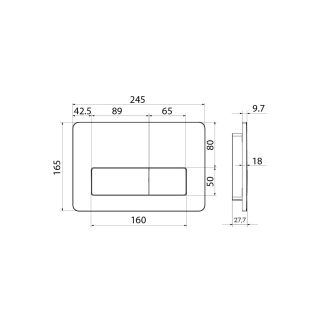 Клавиша смыва IDDIS Unifix белый глянцевый UNI10W0i77